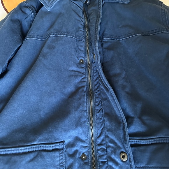 Hollister - Men’s Winter Hooded Parka Faux Fur - Navy Blue - Like New - Large - Picture 4 of 8